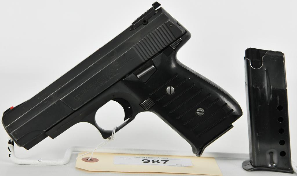 Jimenez Model J.A. Nine Semi Auto 9MM: Up Next we have a Jimenez Model J.A. Nine Semi Auto Pistol Chambered in 9MM, Comes With Two Magazines, Overall in Good Pre-owned Condition. More from the internet below: The flagship feature of the Ji