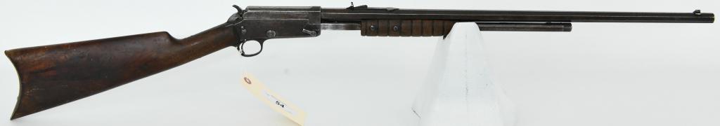 Rare Marlin Model 27-S Slide Action Rifle .25-20 M: Up Next We Have a Rare Marlin Model 27-S Slide Action Rifle, Introduced in 1910 and manufactured until 1932. A sliding button on right side of receiver permits the gun to be opened while a cartridge i