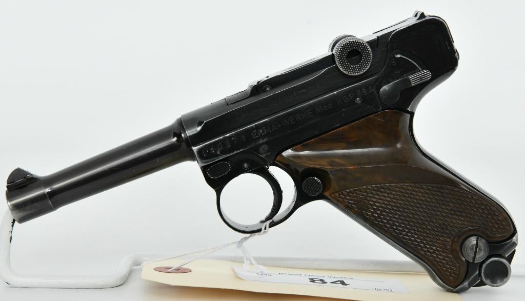Erma Werke Baby Luger Semi Auto Pistol .380 ACP: Up Next We Have a Erma Werke Baby Luger Semi Auto Pistol Chambered in .380 ACP, Comes With One Magazine, Vintage West Germany Erma-Werke Model KGP 68A “Baby Luger” semi-automatic pistol, 9mm Kurz 