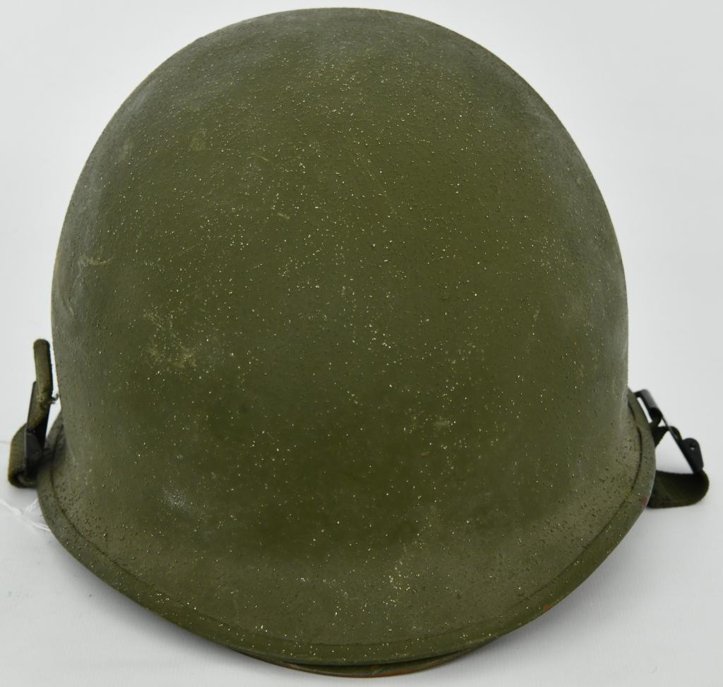 USGI Military Combat Helmet w/ Ground troops liner: Super cool USGI Military Combat Type 1 Ground Troop Helmet Appears to be from the Vietnam Era, real nice condition with the Liner , refer to pictures, this one may not have been issued as the conditio