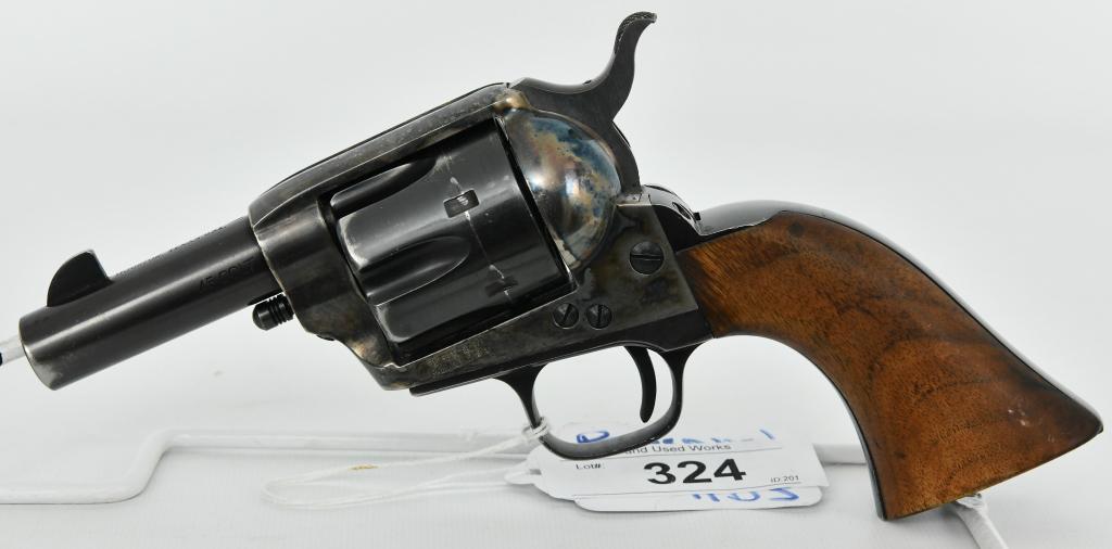 Cimarron Thunderstorm SA .45 Colt Revolver: Up Next is a Nice Cimarron Thunderstorm SA Revolver Chambered in .45 Colt, 3" Barrel, Smooth Wood Grips, Beautiful Case Color, and in Overall Great Pre-owned Condition.