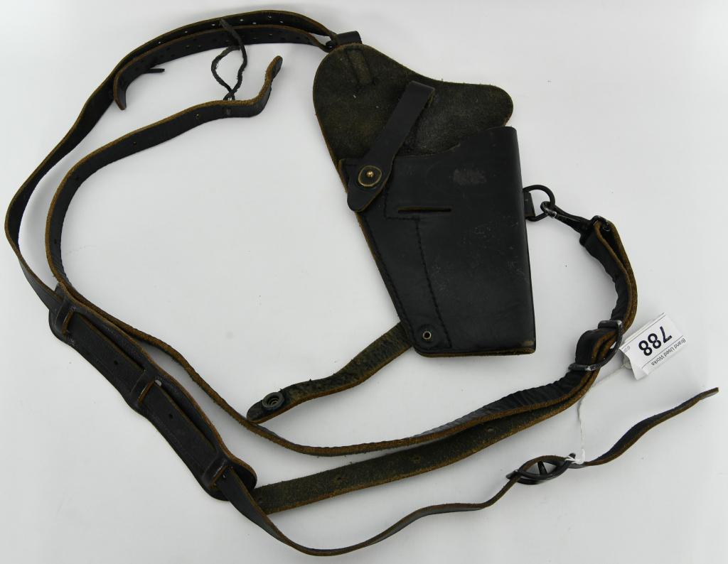 "U.S. Marked Vietnam Era Helicopter Pilot: Shoulder Holster; Holster marked KPM 7791527, overall in good used condition, one of the snaps need replacement, easy fix. Other Wise real nice for age.