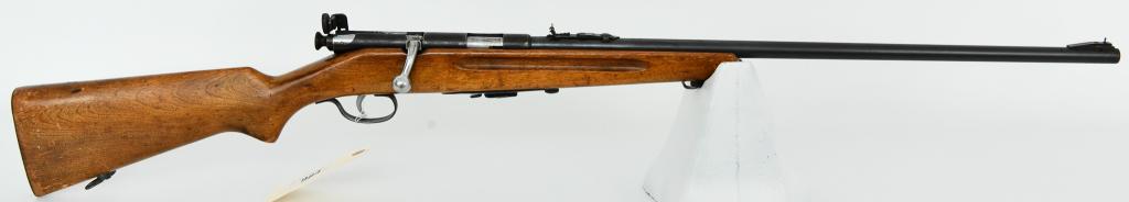J. Stevens Springfield Model 56 Bolt Action Rifle: Up Next We Have a J. Stevens Springfield Model 56 Bolt Action Rifle Chambered in .22 S, L, & LR, Comes With One Detachable Magazine, Sling Rings, Rear Aperture Sight, in Overall Good Condition.