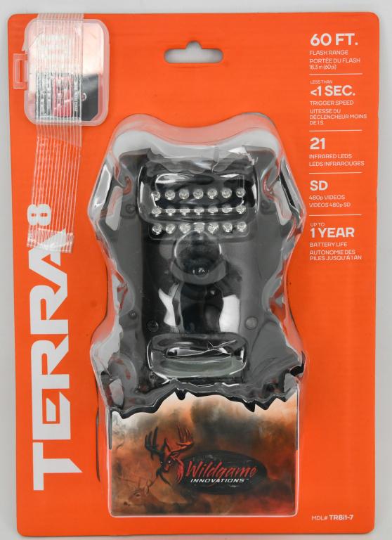 Brand New Wildgame Innovations Terra 8 Infrared: Up Next We Have a Brand New Wildgame Innovations Terra 8 Infrared Trail Camera 8 Megapixel in Black and Comes With an 8 GB SD Card. More From The Internet Below: Perfect for covering large areas with