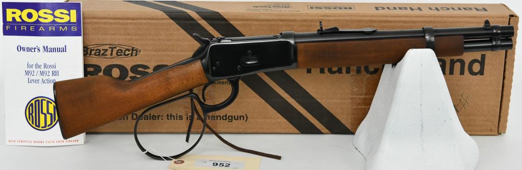 Rossi Ranch Hand Lever Action Pistol .45 LC: Up Next We Have a Power Packing Pistol, Here is a Rossi Ranch Hand Lever Action Pistol Chambered in .45 Long Colt, With a 12" Barrel, Capacity 6 Rounds, Wood Grips, Blue Steel, and Adjustable Sights. 