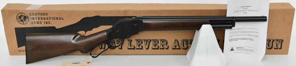 Brand New Century Arms PW87 Lever Action Shotgun: Up Next We Have a Brand New Century Arms PW87 Lever Action Shotgun Chambered in 12 Gauge, 20" Barrel, and Comes in The Factory Box With Paperwork. More From The Internet Below: Century Arms PW87 12 Ga