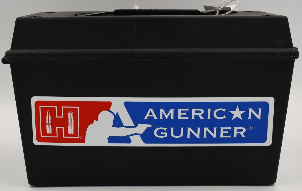 200 Rounds of American Gunner 6.5 Creedmoor: 200 Rounds of American Gunner 6.5 Creedmoor, 140 Grain , Boat Tail, Hollow Point , Brass Cased Ammunition, Also Comes With Plastic Ammunition Storage Container
