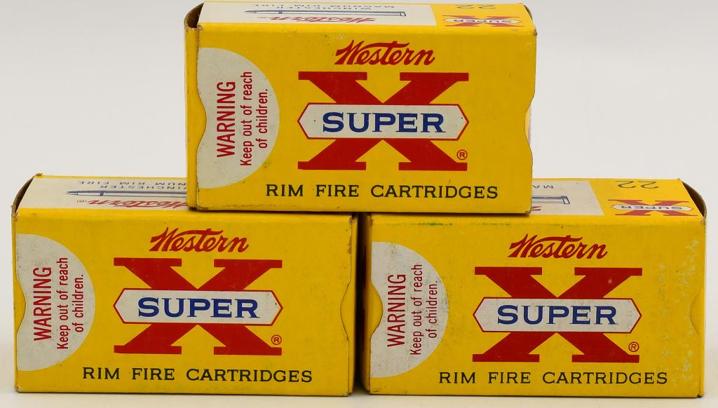 Approx 145 Rds Of Western Super-X .22 WMR Ammo: Approx 145 Rds Of Western Super-X .22 WMR Ammo, SX22WMR, Jacketed Hollow Point , Winchester Magnum Ammunition In Original Boxes, 40 Grain , Full Metal Case, Small Game Bullets,