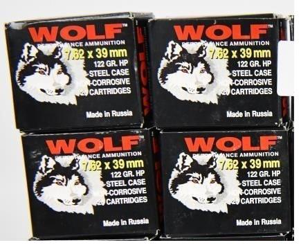 80 Rounds Of Wolf 7.62x39mm Ammunition: 80 Rounds Of Wolf 7.62x39mm Ammunition, 122 Grain Full Metal Jacket, Steel Case, Berdan Primed, Non Corrosive, Made In Russia