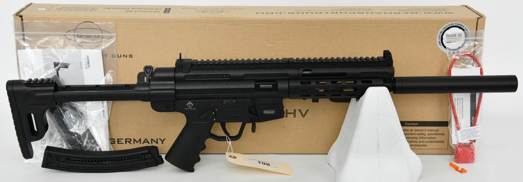 Brand New ATI GSG-16 Semi Auto Carbine .22 LR: Up Next We Have a Brand New ATI GSG-16 Carbine Semi Auto Rifle Chambered in .22 LR, 16.25" Barrel, One 22 Round Magazine, Faux Suppressor, M-LOK Handguard, Collapsible Stock, and Comes in The Factory 