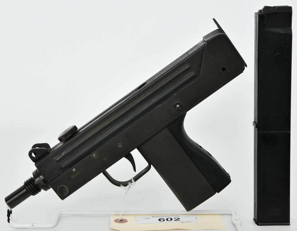 SWD Cobray M-11 NINE Semi Auto Pistol 9MM: Up Next is a Pre-Ban SWD Cobray M-11 NINE Semi Auto Pistol Chambered in 9MM, This Model has the Threaded Barrel, One High Cap Stick Magazine, Appears in Excellent Condition, Iconic Sub Gun ready to co
