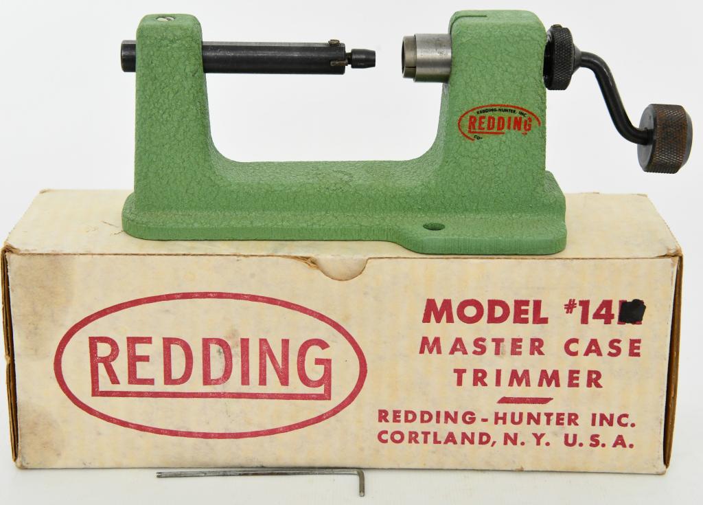 Vintage Redding Master Case Trimmer #14: Real nice pre owned Vintage Redding Master Case Trimmer model #14 with the original box comes with allen wrench tool