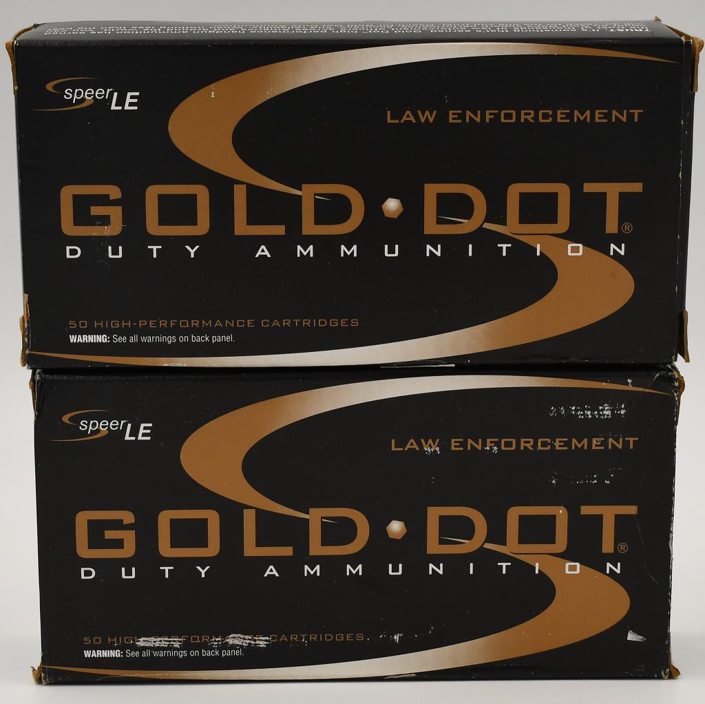100 Rounds Of Speer Gold Dot .357 Sig Ammunition: 100 Rounds Of Speer Gold Dot .357 Sig Ammunition 125 Grain GDHP, Law Enforcement Duty Ammunition Made in USA