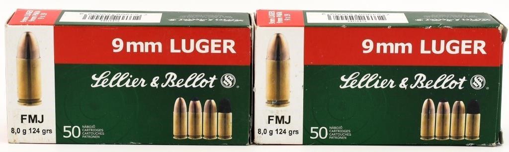 100 Rounds Of Sellier & Bellot 9mm Luger Ammo: 100 Rounds Of Sellier & Bellot 9mm Luger Ammo Sellier and Bellot has been producing cartridge ammunition since 1825. The year 2009 saw one of the milestones in the history of the company, the Brazilia