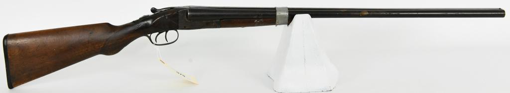 Hunter Arms Co. The Fulton Side By Side Shotgun 20: Up Next We Have a Hunter Arms Co. The Fulton Side By Side Shotgun Chambered in 20 Gauge, Overall in Pretty Rough Shape, Cracked Stock, Some Pitting, Double Trigger.