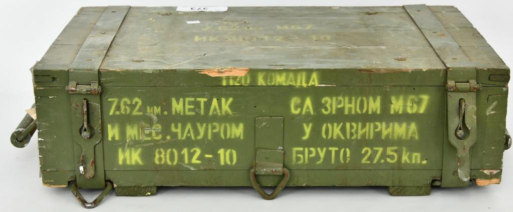 1120 Round Of Yugoslavian 7.62x39mm Ammo Crate: 1120 Round Of Yugoslavian 7.62x39mm Ammo Crate, Comes In Sealed Heavy Duty Ammunition M30 Wood Crate , "Metak" Marked Sealed Crate