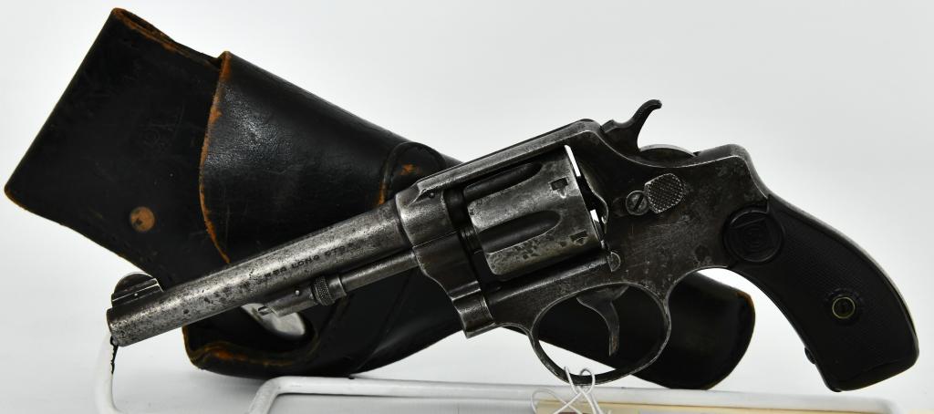 Smith & Wesson Hand Ejector Model of 1903 .32: Up Next We Have a Cool Smith & Wesson Hand Ejector Model of 1903, Chambered in .32 S&W Long, 4 1/4" Barrel, Fluted Cylinder, Hard Rubber Grips, in Good Condition with Heavy Patina, Serial # 8051, and