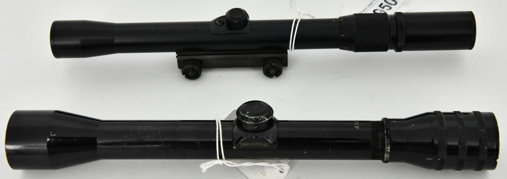 Lot of Two Revelation 3-7x20 4G5140 Made in: Japan, with a matte black color, comes equipped with rail, ready to attach, comes approx. 11.75" in length, appears in super nice pre owned condition, crosshairs look clear and crisp, knobs intact and