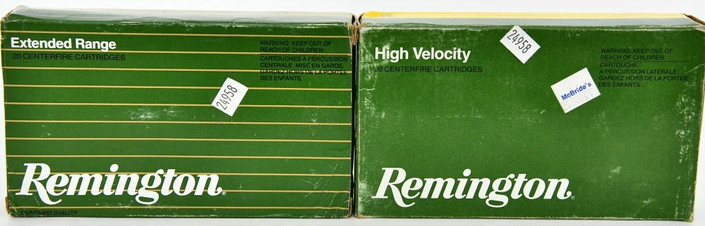 21 rds of Remington .300 wby mag & 19 brass: lot contains one box 20 live rds of the Remington weatherby mag ammuntion and 19 brass casings in the second box with one live round of the .300 weatherby mag ammo