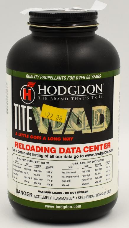 1 LB Bottle Of Hodgdon Tite Wad Gun Powder: 1 LB Bottle Of Hodgdon Tite Wad Gun Powder, "Alittle Goes A long Ways" Tite Wad Reloading Gun Powder , Bottle Appears Full