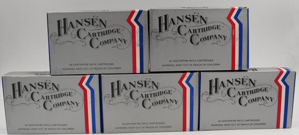 100 Rounds Of Hansen .30-06 SPRG Ammunition: 100 Rounds Of Hansen .30-06 SPRG Ammunition, (7.62x64 M2) .30-06 Springfield 150 Grain , Full Metal Jacket Ammo,