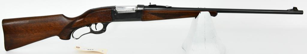 Savage Model 1899 Lever Action Rifle .300 Savage: Here is a Savage Model 99 with counter for your bidding pleasure, this Lever action rifle comes chambered in the .300 savage, Checkered Wood Stock, a barrel that measures approx 24" in length, Blade F