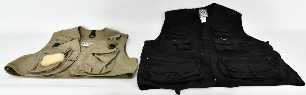 Lot of 2 Shooting Vest Size Large & XXL: Lot of 2 Shooting Vest Size XL & XXL, Lot Contains 1 LL Bean Shooting Vest Size Large Tan Color, & 1 Uncle Milty Shooting Vest Size XXL Black Color
