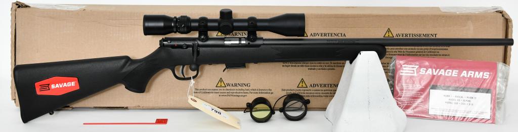 Brand New Savage 93R17 FXP Bolt Action Rimfire: Up Next We Have a Brand New Savage 93R17 FXP Bolt Action Rimfire Rifle Package, 3-9x40mm Scope, Chambered in .17 HMR, 21" Barrel, One 5 Round Magazine, Black Synthetic Stock, and Comes in The Factory