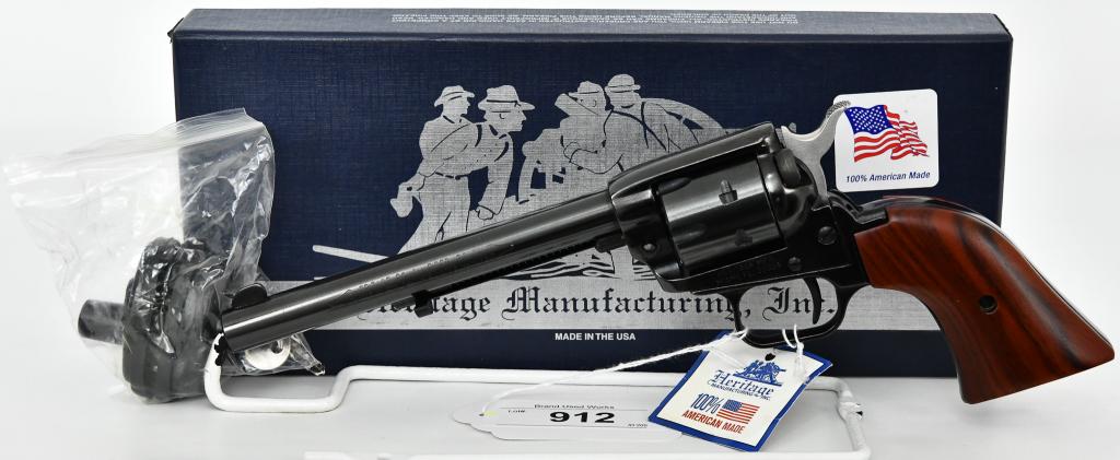 Heritage Arms Rough Rider Revolver 6 1/2" .22LR: Up Next We Have a Brand New Heritage Rough Rider with a 6 1/2" Barrel, and chambered in .22 LR, 6 Round Cylinder, Cocobolo Grips, Blue Finish, Comes in The Factory Box With Lock. Specifications and fe