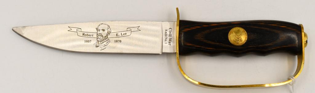 Civil War Robert E. Lee Fixed Blade Knife: Civil War Robert E. Lee Fixed Blade Knife, Knife #1 Marked , Blade Measures Approx 5" Long , Knife Appears in Excellent Condition