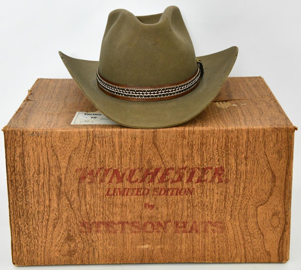Winchester Limited Edition Cowboy Hat By Stetson: Winchester Limited Edition Cowboy Hat By Stetson, Size 7 3/8 , Comes With Original Box