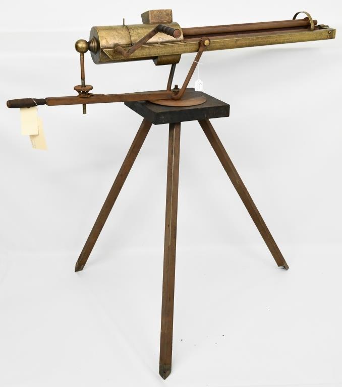 Working Replica 1861 Percussion Gatling Gun .52: Up Next is a Very Cool Display Piece, Here we have a Working Replica, Only 1 of 5, 1861 Percussion Gatling Gun With 6 Barrels, Chambered in .52 Caliber. All 5 Prototypes Were Built for The U.S. Army A