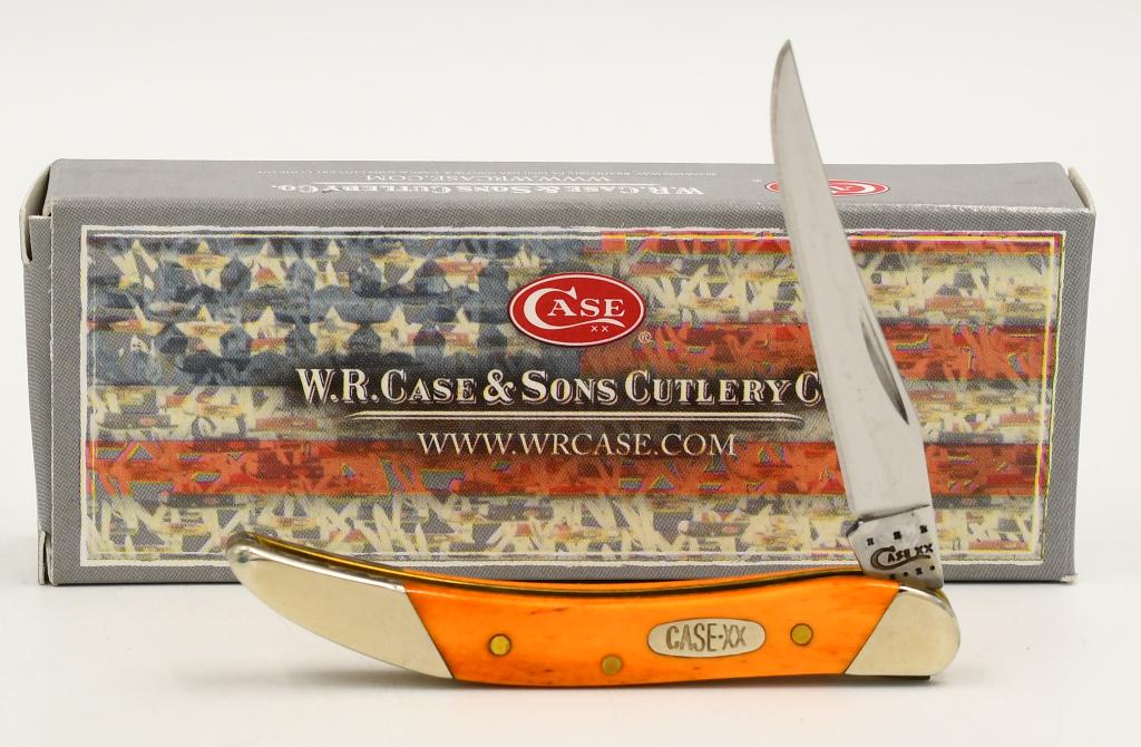 Case XX Tiny Toothpick Persim Orange Folding Knife: Case XX Tiny Toothpick Persim Orange Folding Knife Case XX USA 2011 Smooth Persimmon Orange Bone 610096 SS Tiny Toothpick Knife in Box - Beautiful Smooth Persimmon Orange Bone Handles in the Original