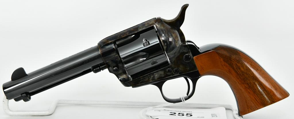 American Western Arms Longhorn .45 Colt Revolver: Up Next We Have a Nice American Western Arms Longhorn Revolver Chambered in .45 Colt, 4 3/4" Barrel, Beautiful Case Color Receiver, Smooth Wood Grips, and in Excellent Like New Condition. The AWA's we