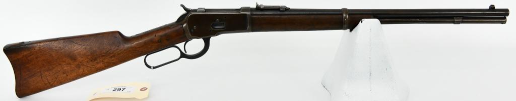 Winchester Model 1892 Saddle Ring Carbine .32-20: Up Next We Have a Nice Winchester Model 1892 Saddle Ring Carbine, Chambered in .32-20 WCF, Serial # 733529 Dates to 1913, straight gripped smooth walnut stock with Crescent Metal Butt, Smooth Forend. 
