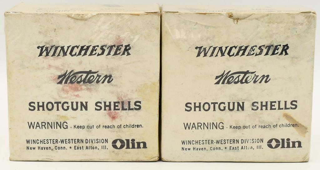 2 Collector Boxes Of Winchester Western 12 Ga: 2 Collector Boxes Of Winchester Western 12 Ga Shotshells, Original Hulls But Reloads, Both Boxes Come Cellophane Wrapped