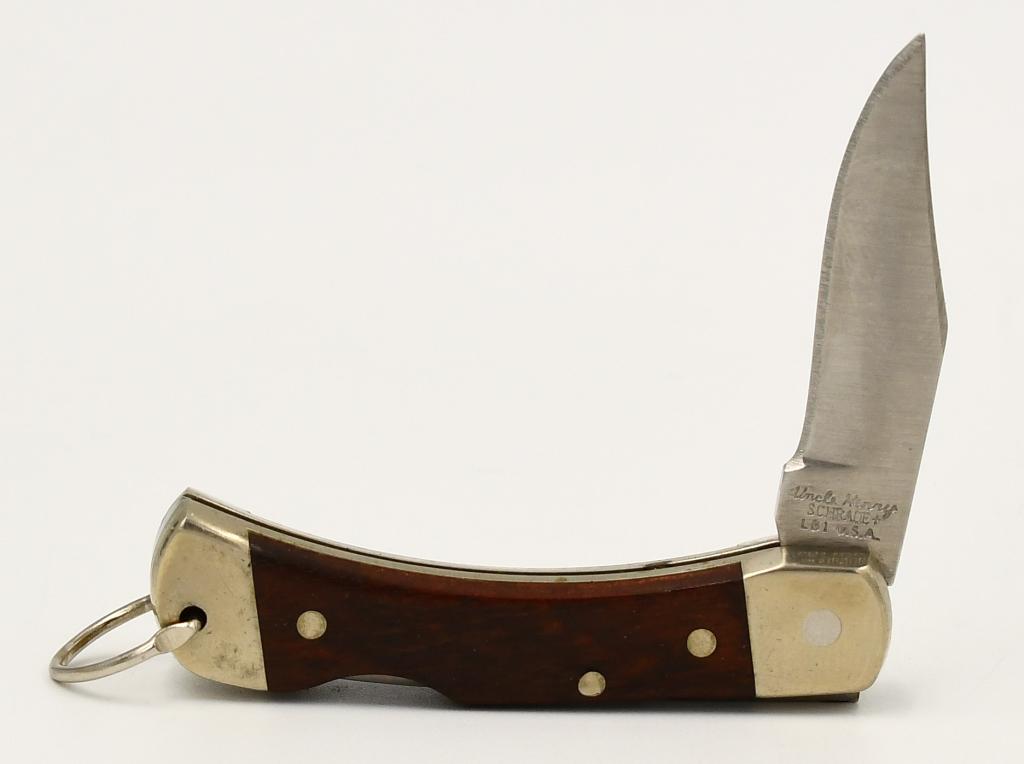 Schrade LB3 Uncle Henry Brown Bear Folding Knife: Schrade LB3 Uncle Henry Brown Bear Folding Knife Friends, family, and coworkers will be fighting to get a look at this beautiful folding pocketknife with a classic look and time-tested design.From the