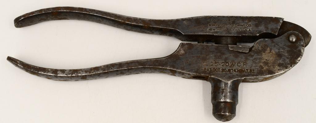 Antique Winchester Reloading Tool For .25-20 W.C.F: Antique Winchester Reloading Tool For .25-20 W.C.F, Manufactured By Winchester Rep Arms Co , Pat Oct 20, 1874, Made In USA