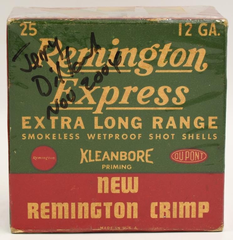 Collector Box Of 25 Rds Remington 12 Ga Shotshells: Collector Box Of 25 Rds Remington 12 Ga Shotshells , Remington Express Extra Long Range Smokeless, Wetproof, Kleanbore Priming Shotshells, Box Appears In Excellent Condition & Comes Cellophane Wrapped