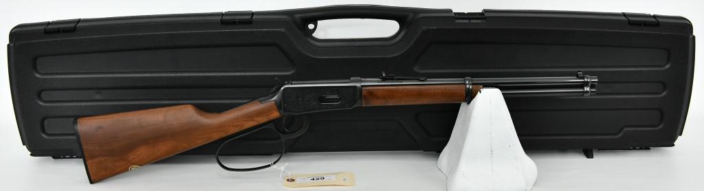 Winchester 94 Large Loop Saddle Ring Engraved: Up Next We Have a Sweet Winchester Model 94 Wrangler Large Loop Saddle Ring Carbine That is Engraved, Chambered in .32 Win Special, Open Front and Adjustible Rear Sights, Serial # 5099254, Metal finsh