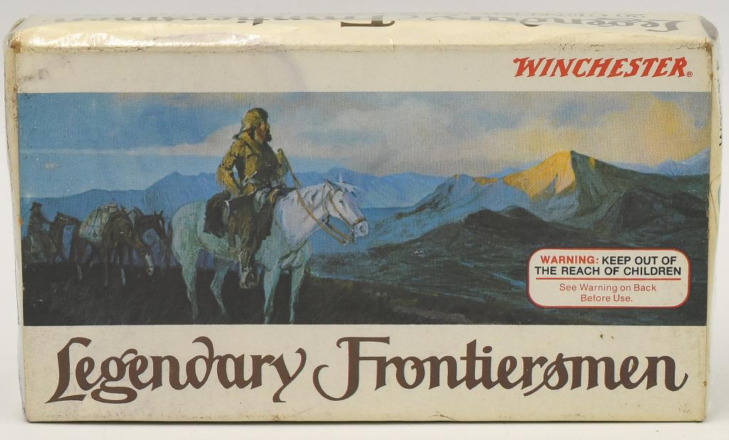 Rare Collectors Box of Winchester .38-55 Win Ammo: Rare Collectors Box 20 Rounds of Winchester .38-55 Win Ammo Legendary Frontiersmen .38-55 Winchester 255 Grain Soft Point Rifle Ammunition, Box Appears in Excellent Condition & Comes Cellophane Wrappe