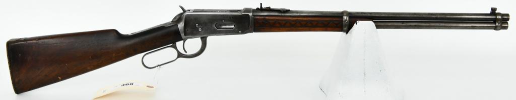 Antique Winchester Model 1894 Saddle Ring Carbine: Up Next We Have an Antique Winchester Model 1894 Saddle Ring Carbine Lever Action Rifle Chambered in .30 WCF, Carved Foregrip, and Smooth Metal Buttplate, Ring Absent, Serial # 118332 Dates it to 1898