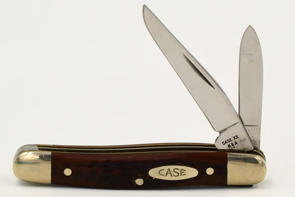 Vintage Case XX 62027 Bone Handle Folding Knife: Vintage Case XX 62027 Bone Handle Folding Knife 2 blade premium pen / pocket knife with bone handle also know as a baby or half stockman knife...number 62027 1/2 from the era 1940-1964...the knife App