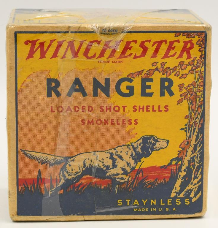Rare Collector Box of 25 Rds Winchester Ranger 16: Rare Collector Box of 25 Rds Winchester Ranger 16 Ga Shotshells, 2 9/16" Loaded Shotshells Smokeless Powder, Staynless Made in USA , Box Appears In Excellent Condition & Comes Cellophane Wrapped