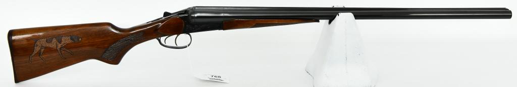 Baikal IZH-43 Side By Side Shotgun 12 Gauge: Up Next We have a Russian and Soviet Baikal IZH-43 Side By Side Shotgun Chambered in 12 Gauge, Engraved Receiver With Double Gold Trigger, With Engraved Scenes on The Stock, 28 1/2" Solid Rib Barrels 