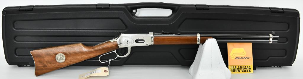 Winchester Model 94 Cowboy Commemorative Rifle: Up Next We Have a Winchester Model 94 Cowboy Commemorative Lever Action Saddle Ring Carbine Rifle Chambered in .30-30, Appears Fired and Shows Handling Marks, Manufactured in 1970 with the standard ma