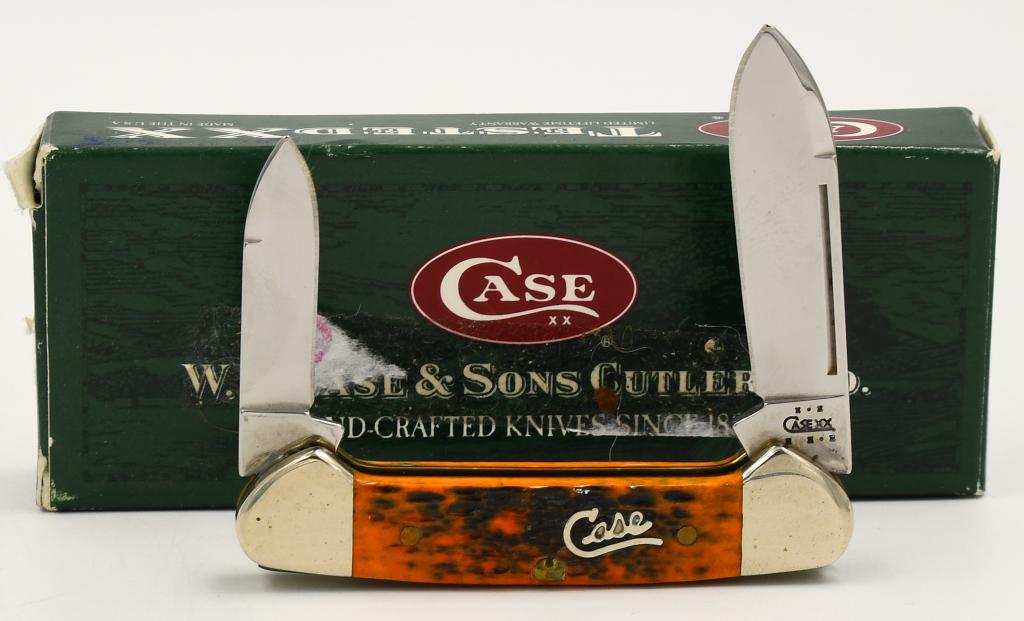 Case XX Baby Butterbean Autumn Folding Knife: Case XX Baby Butterbean Autumn Folding Knife Case XX USA 2000 Autumn Bone 62132 SS Baby Butterbean Mini Canoe Knife in Box - Beautiful Genuine Autumn Bone Handles 2 3/4 inches closed. Made In USA