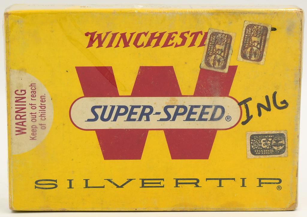 Collectors Box Of 20 Rds Winchester .300 H&H Mag: Collectors Box Of 20 Rds Winchester .300 H&H Magnum Ammunition , Super-Speed, Silvertip, 180 Grain Expanding Bullet Ammo , Box Appears in Excellent Condition & Comes Cellophane Wrapped