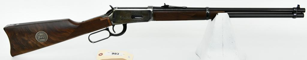 Winchester Model 94 Wells Fargo & Co Commemorative: Up Next We Have a Winchester Model 94 Wells Fargo Commemorative Lever Action Saddle Ring Carbine Rifle Chambered in .30-30, May Be Unfired, Shows Handling Marks, See Picture Near Medallion for a Hairl