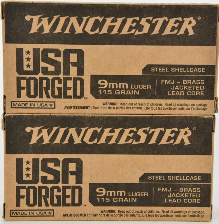 100 Rounds Winchester USA Forged 9mm Luger: 100 Rounds Winchester USA Forged 9mm Luger Ammunition 115 Grain Full Metal Jacket Steel Case Winchester USA Forged is high-quality American-made 9mm ammunition that uses premium Winchester components 